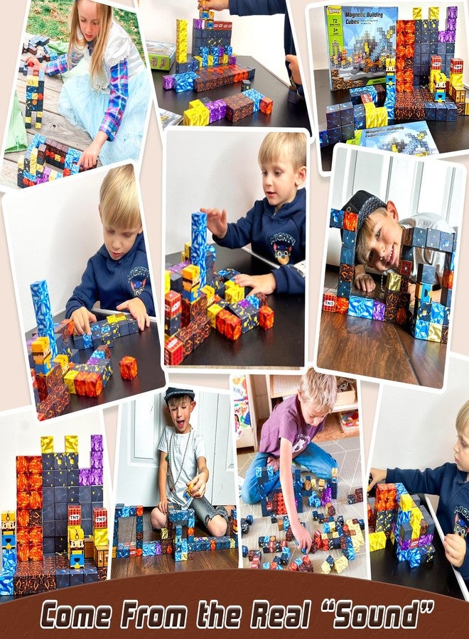 Toylogy مكعبات مغناطيسية - عالم بناء المناجم المغناطيسي - إصدار السيف - كهوف السيوف المغناطيسية - ألعاب بناء حرفية للأطفال الصغار من عمر 3-4 و4-5 و6-8 سنوات، ألعاب مونتيسوري حسية للأطفال من عمر 3 سنوات فما فوق - Image 5